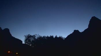 Weather camera view of Zion Canyon Village.